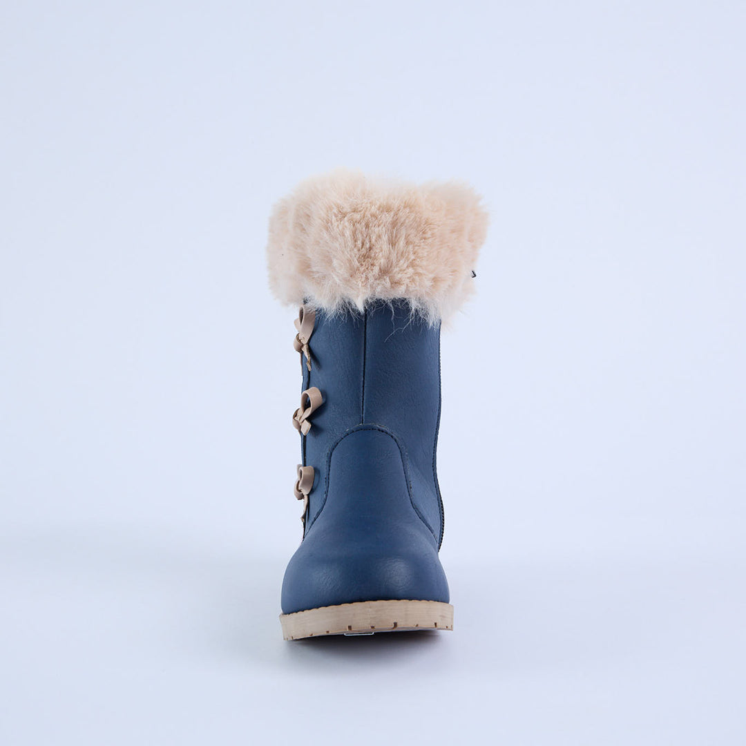 Long Fur Boot.Bow Detail.