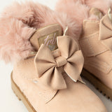 Lace Up Boot.Fur Collar.