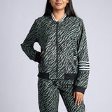 LADIES FATIGUE/BLACK PRINTED LIGHTWEIGHT JACKET