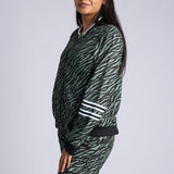 LADIES FATIGUE/BLACK PRINTED LIGHTWEIGHT JACKET