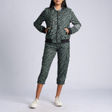 LADIES FATIGUE/BLACK PRINTED LIGHTWEIGHT JACKET