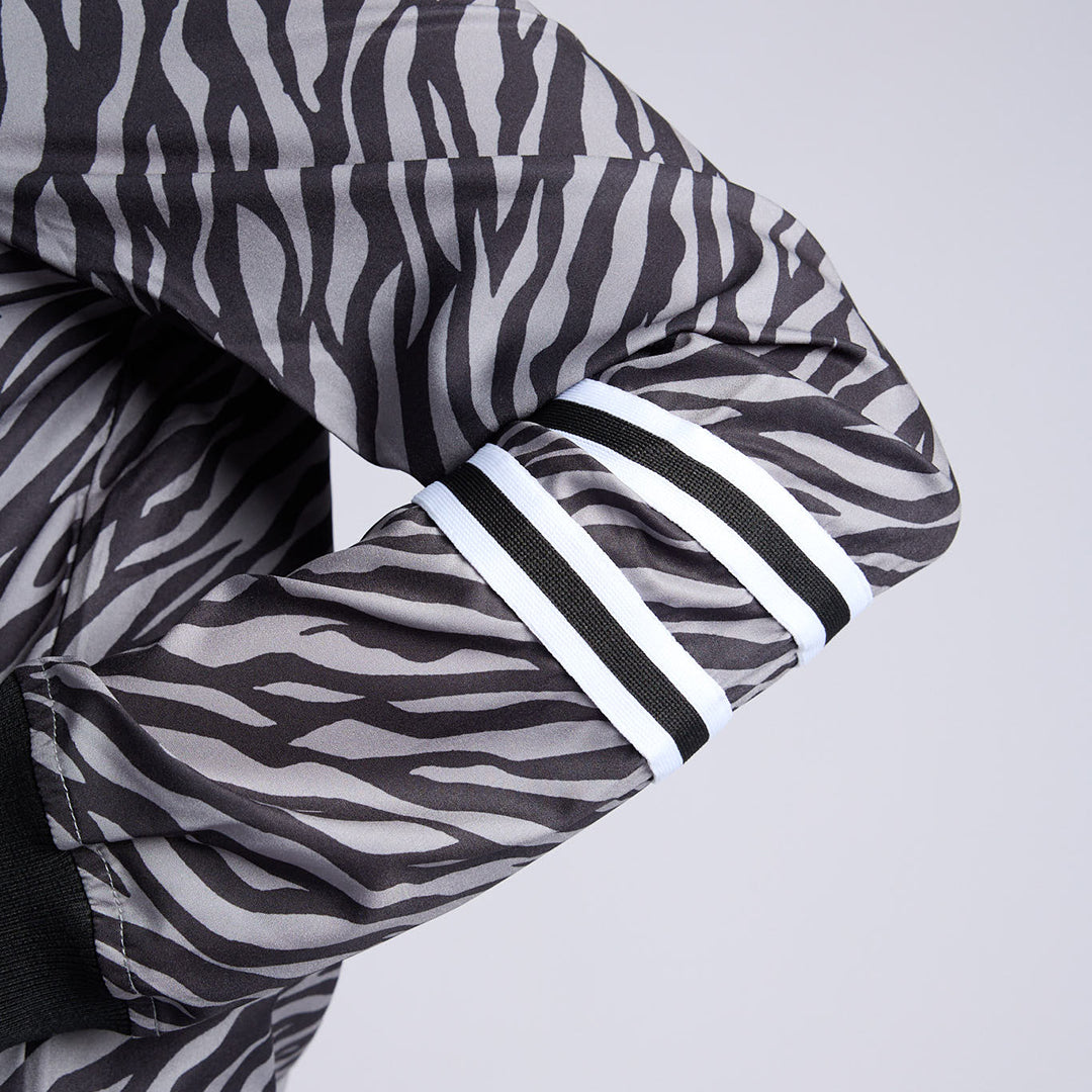 LADIES BLACK/GREY PRINTED LIGHTWEIGHT JACKET