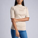 LADIES STONE ROUND NECK 3/4 SLEEVE JERSEY