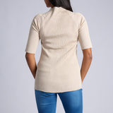 LADIES STONE ROUND NECK 3/4 SLEEVE JERSEY