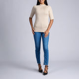 LADIES STONE ROUND NECK 3/4 SLEEVE JERSEY