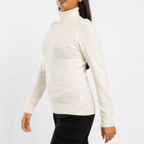 CONCEPT WINTER WHITE POLO NECK JERSEY