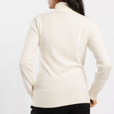 CONCEPT WINTER WHITE POLO NECK JERSEY