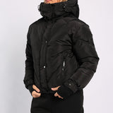 BLACK HOODED PUFFER JACKET