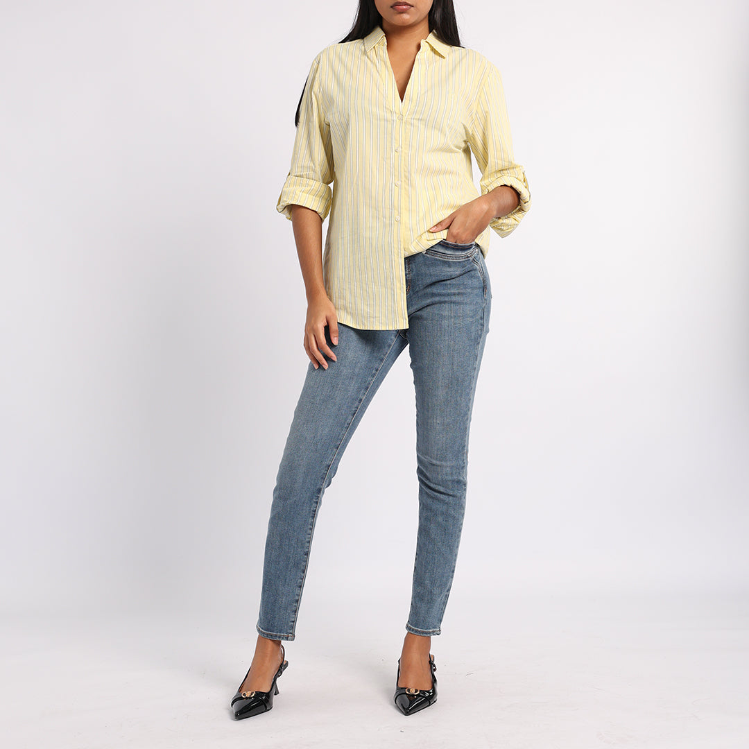 MID BLUE WASH DENIM SKINNY JEAN