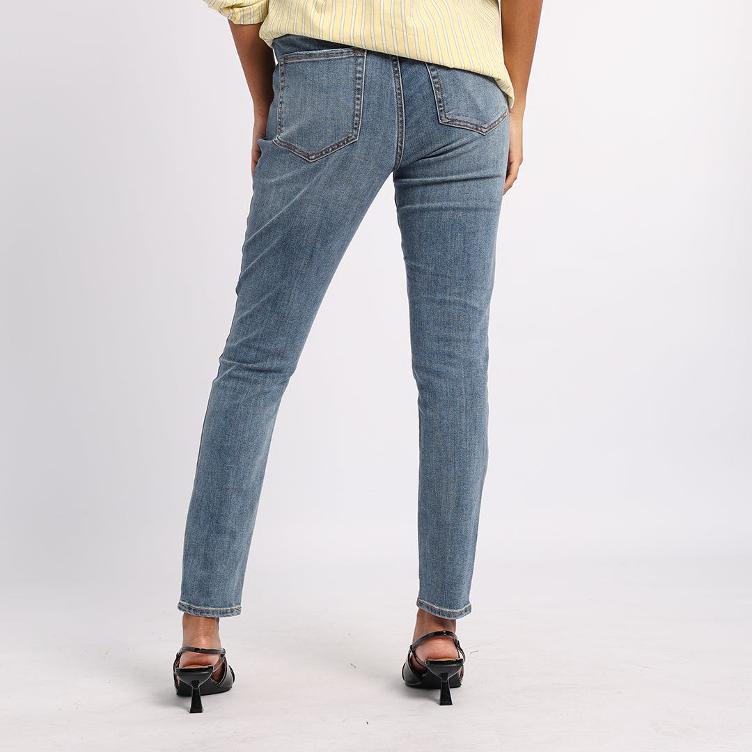 MID BLUE WASH DENIM SKINNY JEAN