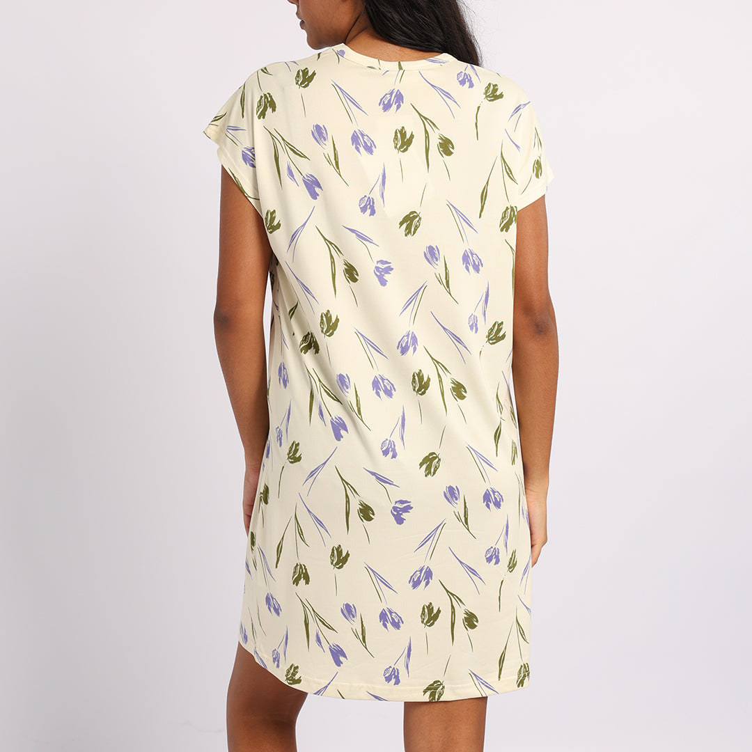 LADIES LQD BUTTERCUP TULIP PRINTED SLEEPSHIRT