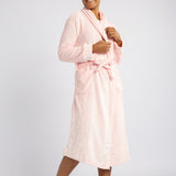PLAIN PINK CORAL FLEECE GOWN