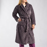 LADIES LQD GRAPE JACQAURD FLEECE GOWN
