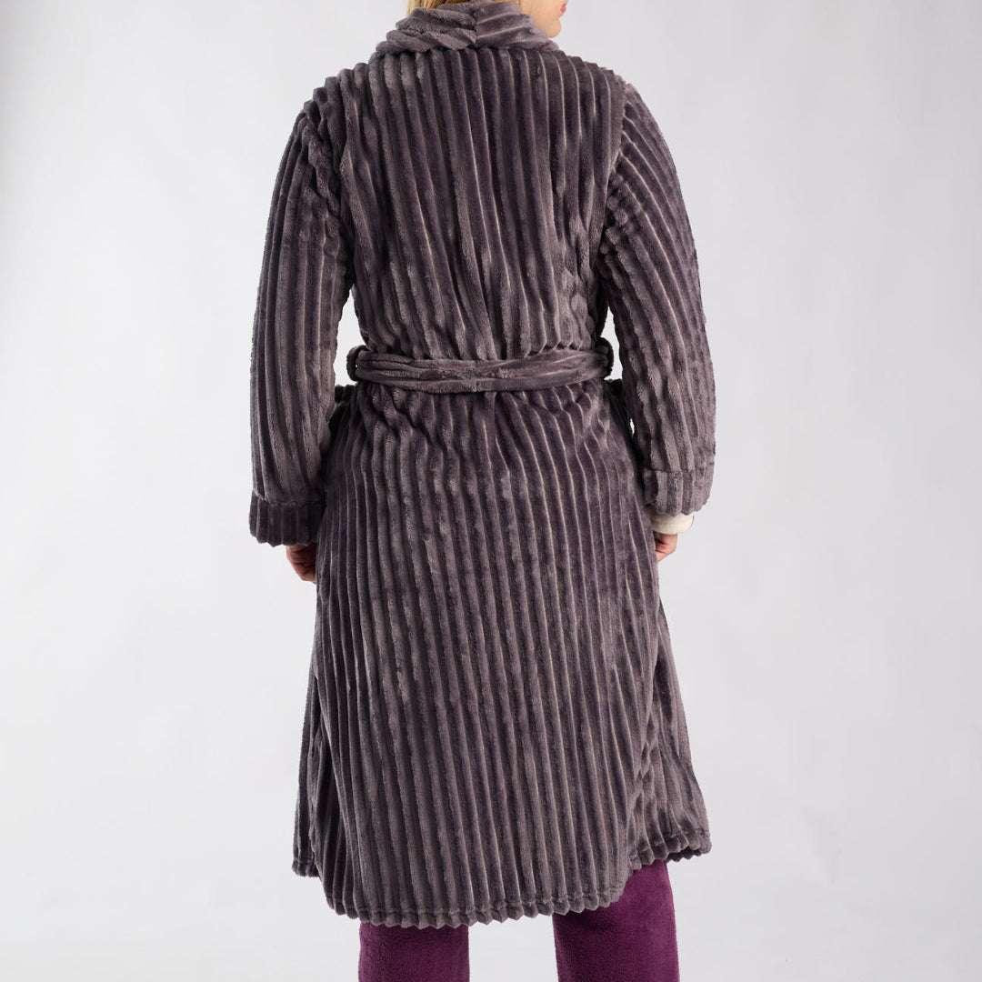 LADIES LQD GRAPE JACQAURD FLEECE GOWN