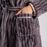 LADIES LQD GRAPE JACQAURD FLEECE GOWN