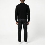 BLACK ROUND-NECK CHENILLE JERSEY