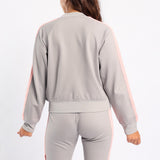 GREY JACKET WITH PINK SLEEVES