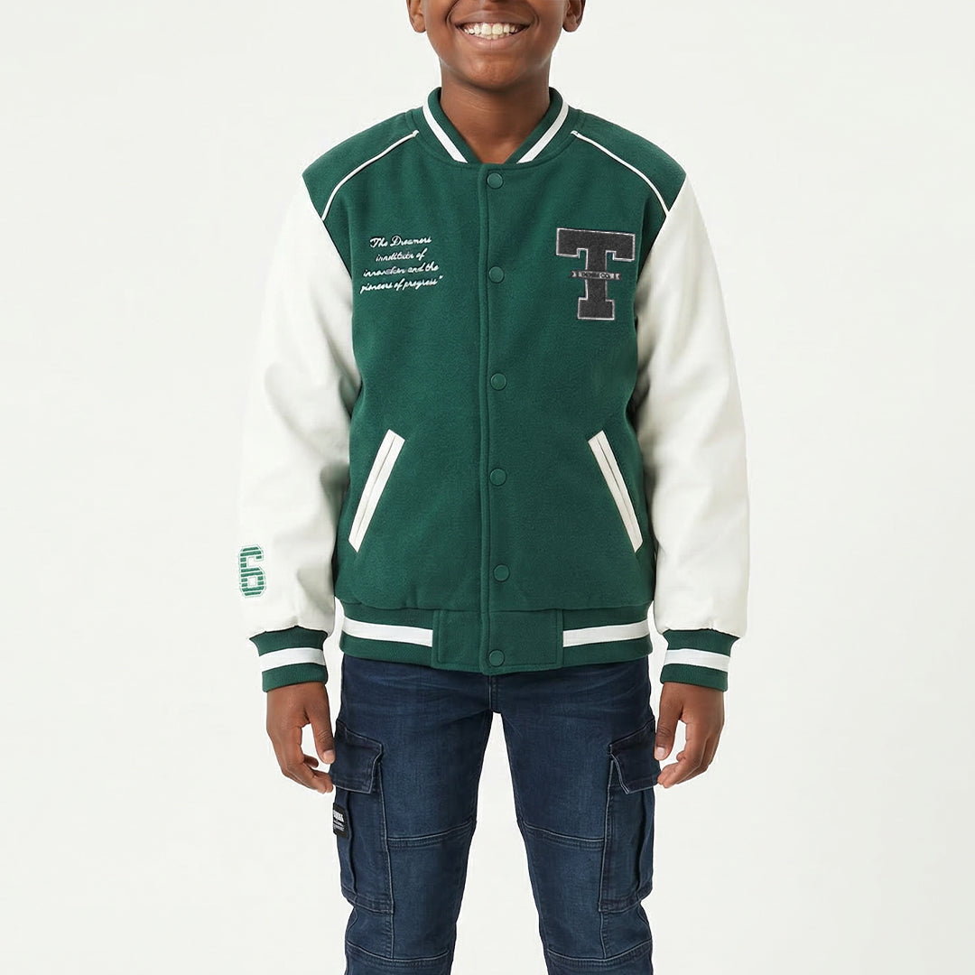 Green/Cream Melton Jackets