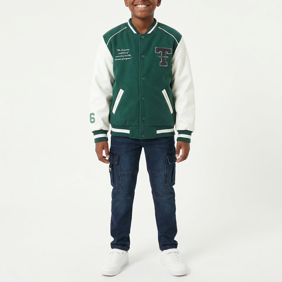 Green/Cream Melton Jackets