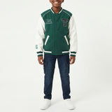 Green/Cream Melton Jackets