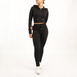 LADIES BLACK RIBBED PANT