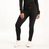 LADIES BLACK RIBBED PANT