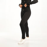 LADIES BLACK RIBBED PANT
