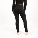 LADIES BLACK RIBBED PANT