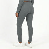 GREY RIBBED PANT