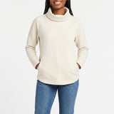 CREAM LONG SLEEVE SWEAT TOP