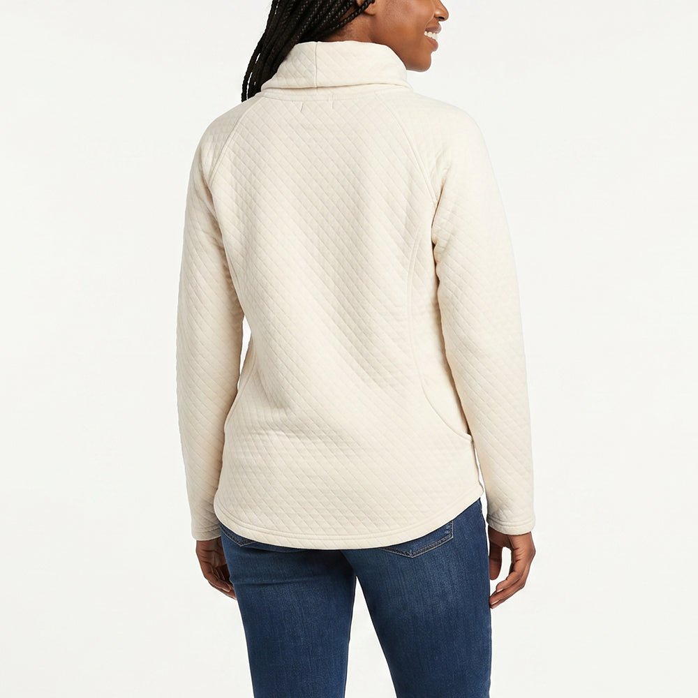 CREAM LONG SLEEVE SWEAT TOP