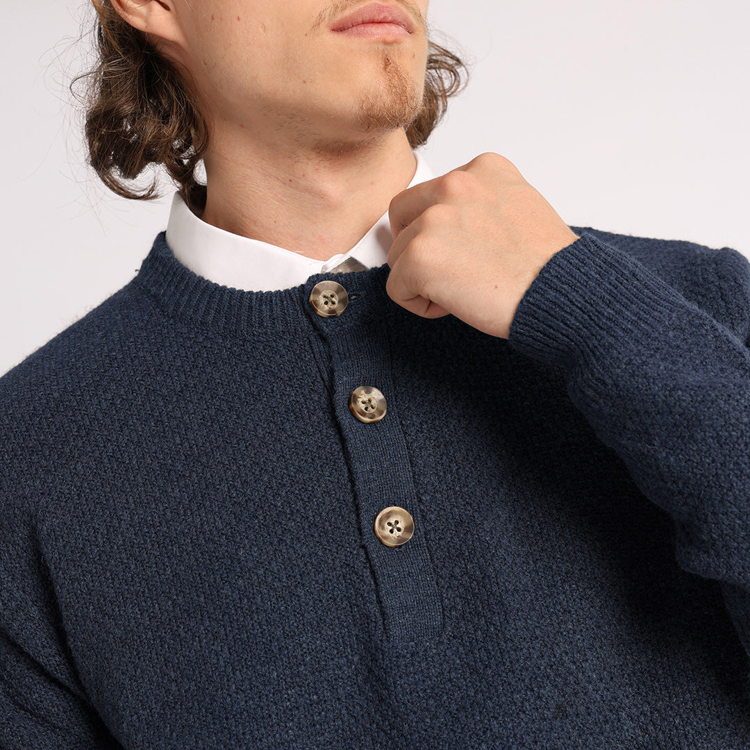 MENS MODA NAVY JERSEY (3 BUTTON)