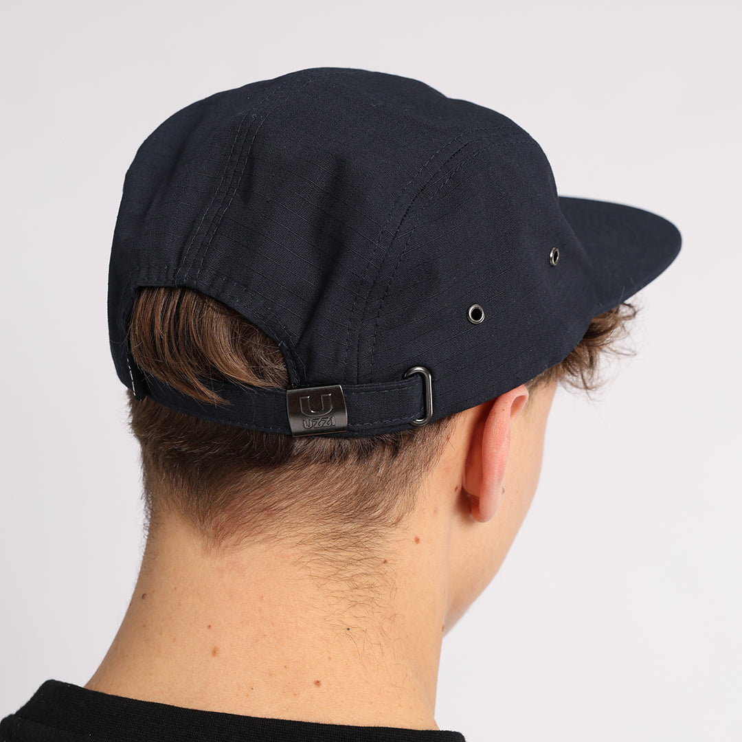 NAVY 5 PANEL FLAT BILL CAP