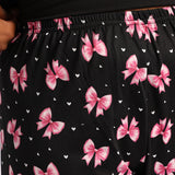 BLACK/PINK BOW PRINT PJ SET