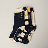 Football 4 Pack Long Socks.Stripes And Blocking.