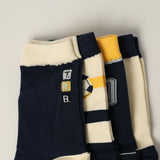 Football 4 Pack Long Socks.Stripes And Blocking.