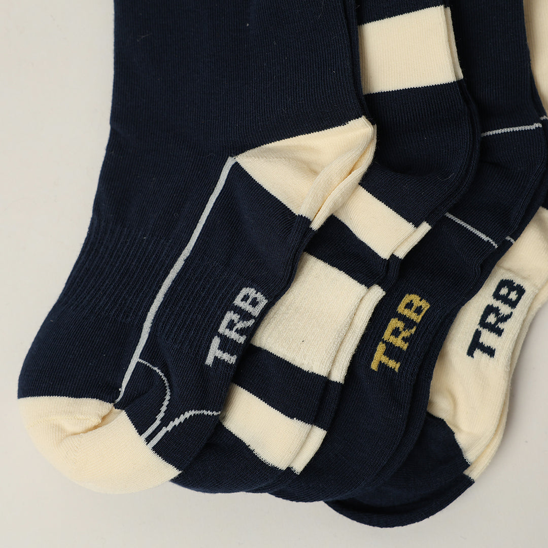 Football 4 Pack Long Socks.Stripes And Blocking.