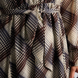 LADIES CHECK CHIFFON  DRESS