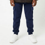 NAVY CARGO FLEECE JOGGER