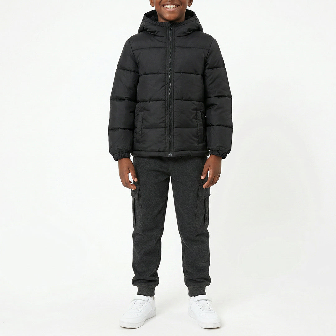 DK GREY CARGO FLEECE JOGGER