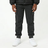 DK GREY CARGO FLEECE JOGGER