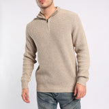 TEXTURED 1/4 ZIP KNIT JERSEY
