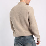 TEXTURED 1/4 ZIP KNIT JERSEY
