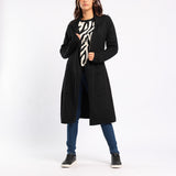 BLACK LONGER LENGTH CARDIGAN