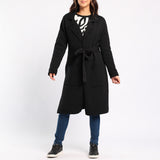 BLACK LONGER LENGTH CARDIGAN