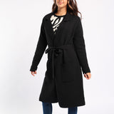 BLACK LONGER LENGTH CARDIGAN