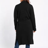 BLACK LONGER LENGTH CARDIGAN