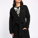 BLACK LONGER LENGTH CARDIGAN