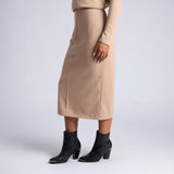 LADIES ALORA BEIGE SKIRT