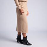 LADIES ALORA BEIGE SKIRT